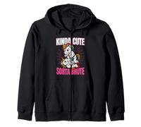 Funny Brazilian Jiu Jitsu kids girl BJJ Unicorn Grappling Zip Hoodie