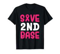 Funny Breast Cancer Awareness Month Tee Save Second 2nd Base T-Shirt