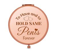 Funny Bridal Shower Gifts Portable Compact Mirror Funny Engagement Gifts for Women Bachelorette Party Gifts Folding Makeup Mirror Bride to Be Gifts for Girls Wedding Gifts Valentine's Day Gifts