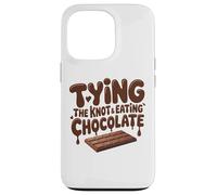 Funny Bride Tying The Knot Eating Chocolate Wedding Humor Case for iPhone 13 Pro