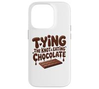Funny Bride Tying The Knot Eating Chocolate Wedding Humor Case for iPhone 14 Pro