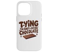 Funny Bride Tying The Knot Eating Chocolate Wedding Humor Case for iPhone 14 Pro Max
