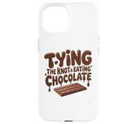 Funny Bride Tying The Knot Eating Chocolate Wedding Humor Case for iPhone 15