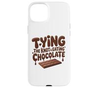 Funny Bride Tying The Knot Eating Chocolate Wedding Humor Case for iPhone 15 Plus
