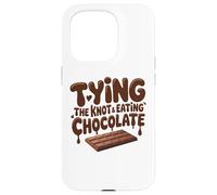 Funny Bride Tying The Knot Eating Chocolate Wedding Humor Case for iPhone 15 Pro