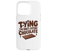 Funny Bride Tying The Knot Eating Chocolate Wedding Humor Case for iPhone 15 Pro Max