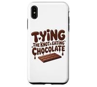 Funny Bride Tying The Knot Eating Chocolate Wedding Humor Case for iPhone XS Max