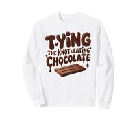 Funny Bride Tying The Knot Eating Chocolate Wedding Humor Sweatshirt