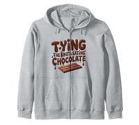 Funny Bride Tying The Knot Eating Chocolate Wedding Humor Zip Hoodie