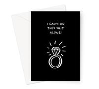 Funny Bridesmaid Proposal Cards | Be My Bridesmaid Cards For Friends and Family, Bridal Party (I Can't Do This Shit Alone! Card)