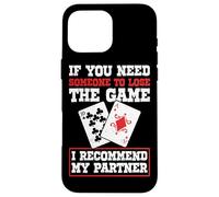 Funny Bridge Partner Card Game Player Case for iPhone 16 Pro Max