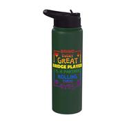 Funny Bridge Partner Rolling Eyes Rainbow Typography Stainless Steel Insulated Water Bottle
