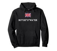 Funny British Accents Bo'Oh'o Wa'er Bottle of Water UK Flag Pullover Hoodie
