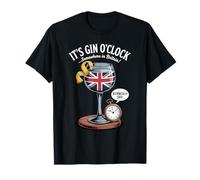 Funny British Gin O’Clock Drinking Time Union Design T-Shirt