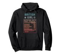 Funny British Girl Proud Women with UK Roots Pullover Hoodie