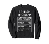 Funny British Girl Proud Women with UK Roots Sweatshirt