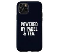 Funny British Padel T-Shirt Gift Powered By Padel & Tea Mom Case for iPhone 11 Pro