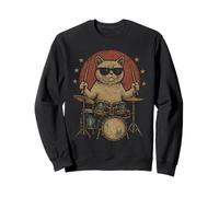 Funny British Shorthair Drummer Cat Music Lovers Pet Owners Sweatshirt