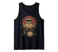 Funny British Shorthair Drummer Cat Music Lovers Pet Owners Tank Top