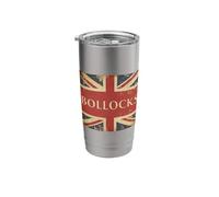 Funny British Slang T for Anglophiles : Bollocks Stainless Steel Insulated Tumbler