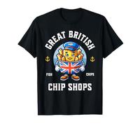 Funny British Vacation Chip Shop Chippy Chips UK Souvenir T-Shirt