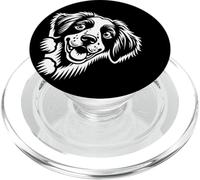 Funny Brittany Spaniel Dog Peeking Graphic Design PopSockets PopGrip for MagSafe