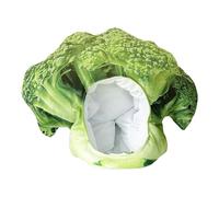 Funny Broccoli Hat - Plush Vegetable Photo Prop Headgear, Carnival Secret Santa Novelty, 44cm Height,35cm Wide Oversized, Soft PP Cotton Padded Solid For Cosplay Stag Do Party