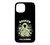 Funny Broken Still Blooming Saying Sarcastic Case for iPhone 15