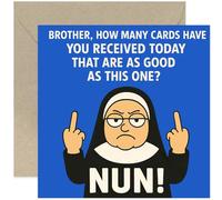 Funny Brother Birthday Card, For Older Younger Bro, Hilarious Funny Rude Cheeky Design, Perfect For 18th 21st 30th 40th 50th 60th, With Envelope
