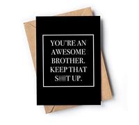 Funny Brother Birthday Cards - Big Brother Card - Birthday Card for Brother - Happy Birthday Brother Cards - Brother 18th Birthday Card - Rude Brother Birthday Card - Graduation Card for Brother