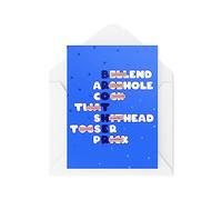 Funny Brother Card - B R O T H E R - Birthday Cards for Brother - Sibling Birthday Cards - Sweary Birthday Card - Sibling Card CBH1699