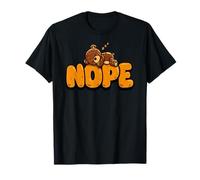 Funny Brown Bear Nope Lazy Animal Lover Boys Girls Kids T-Shirt