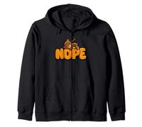 Funny Brown Bear Nope Lazy Animal Lover Boys Girls Kids Zip Hoodie