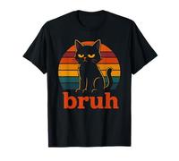 Funny Bruh Cat Meme Retro Style T-Shirt
