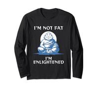 Funny Buddha for Fat Guy Enlightened Man Dad BOD Joke Long Sleeve T-Shirt