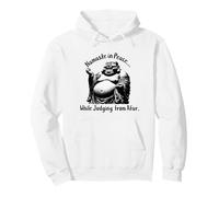 Funny Buddha Laughing Namaste in Peace Judge from Afar Pullover Hoodie
