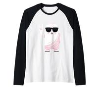 Funny Buddha Monk Cartoon Character Retro Style Design Raglan Baseball Tee