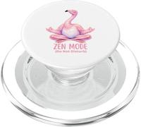 Funny Buddhist Meditation Zen Mode Flamingo PopSockets PopGrip for MagSafe