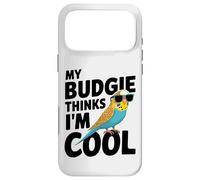 Funny Budgerigar Bird Lover My Budgie Thinks I'm Cool Case for iPhone 17 Pro Max