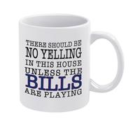 Funny Buffalo Football Fan Coffee Mug, 11oz Ceramic Cup, Game Day | Ceramic football fan mug 11oz, game day design, present for Bills fans.