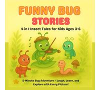 Funny Bug Stories: 4 in 1 Insect Tales for Kids Ages 3-6: Fun & Educational Bedtime Bug Stories for Preschool & Kindergarten - Short Insect Adventures with Friendship, Laughter & Learning