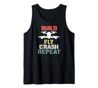 Funny Build-It Fly-It Crash-It Repeat Drone Pilot Tank Top