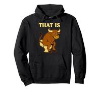 Funny Bull Pun - “That Is Bullshit” Cartoon Toilet Humor Pullover Hoodie