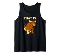 Funny Bull Pun - “That is Bullshit” Cartoon Toilet Humor Tank Top