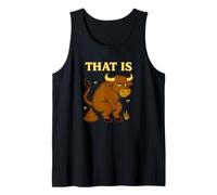 Funny Bull Pun - “That is Bullshit” Cartoon Toilet Humor Tank Top