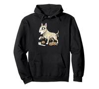 Funny Bull Terrier Mummy Pumpkin Halloween Kids Mens Womens Pullover Hoodie