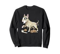 Funny Bull Terrier Mummy Pumpkin Halloween Kids Mens Womens Sweatshirt
