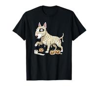Funny Bull Terrier Mummy Pumpkin Halloween Kids Mens Womens T-Shirt