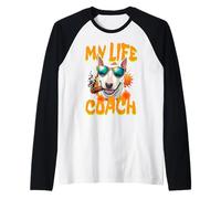 Funny Bull Terrier s Life Coach s Sarcastic Dog Owner's Raglan Baseball Tee