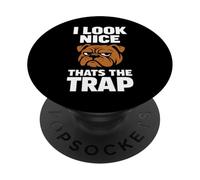 Funny Bulldog Grumpy Dog Antisocial Dont Talk To Me PopSockets Adhesive PopGrip